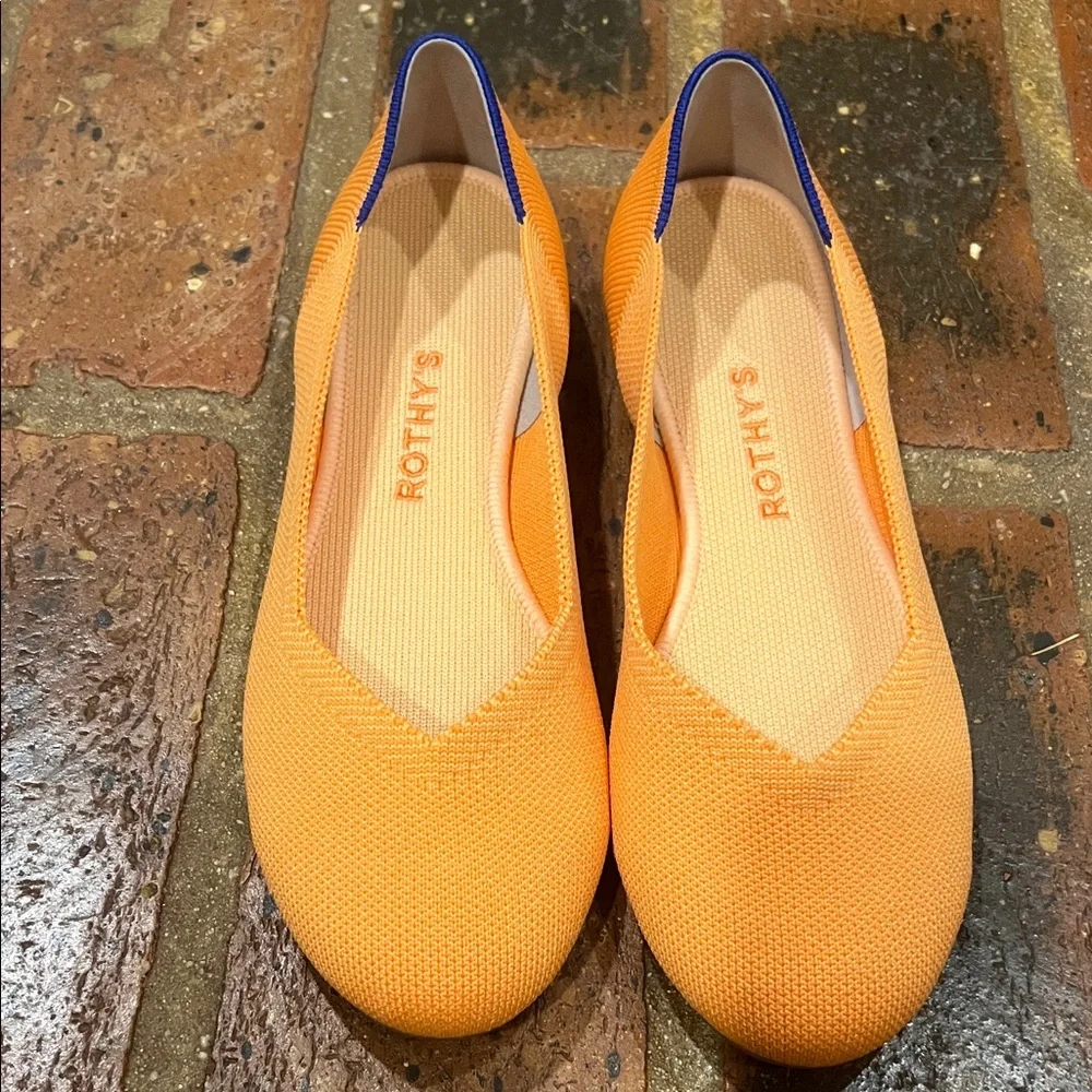 Rothy's Women's Orange rounded toe Flats - Picture 2 of 11